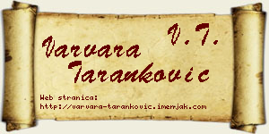 Varvara Taranković vizit kartica